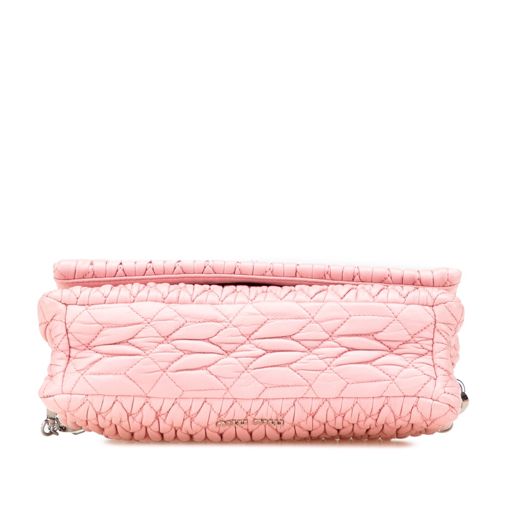 Miu Miu Matelasse Nappa Crystal Chain Satchel - Image 6