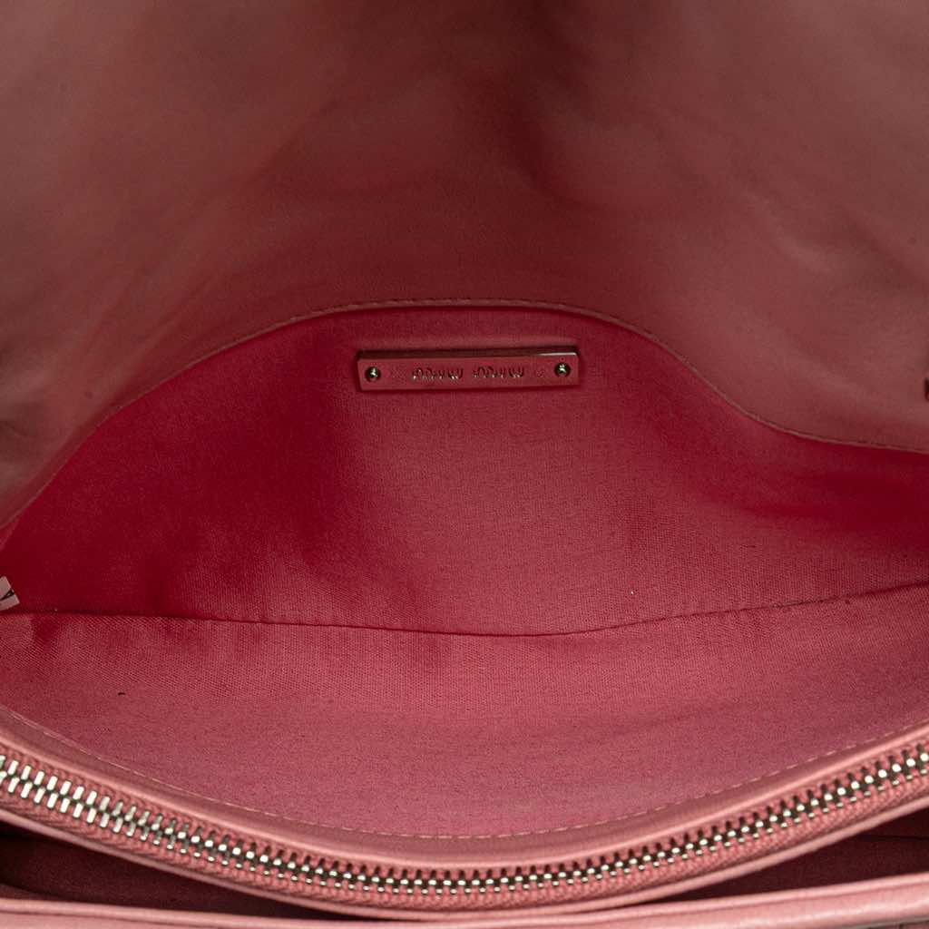 Miu Miu Matelasse Nappa Crystal Chain Satchel - Side view