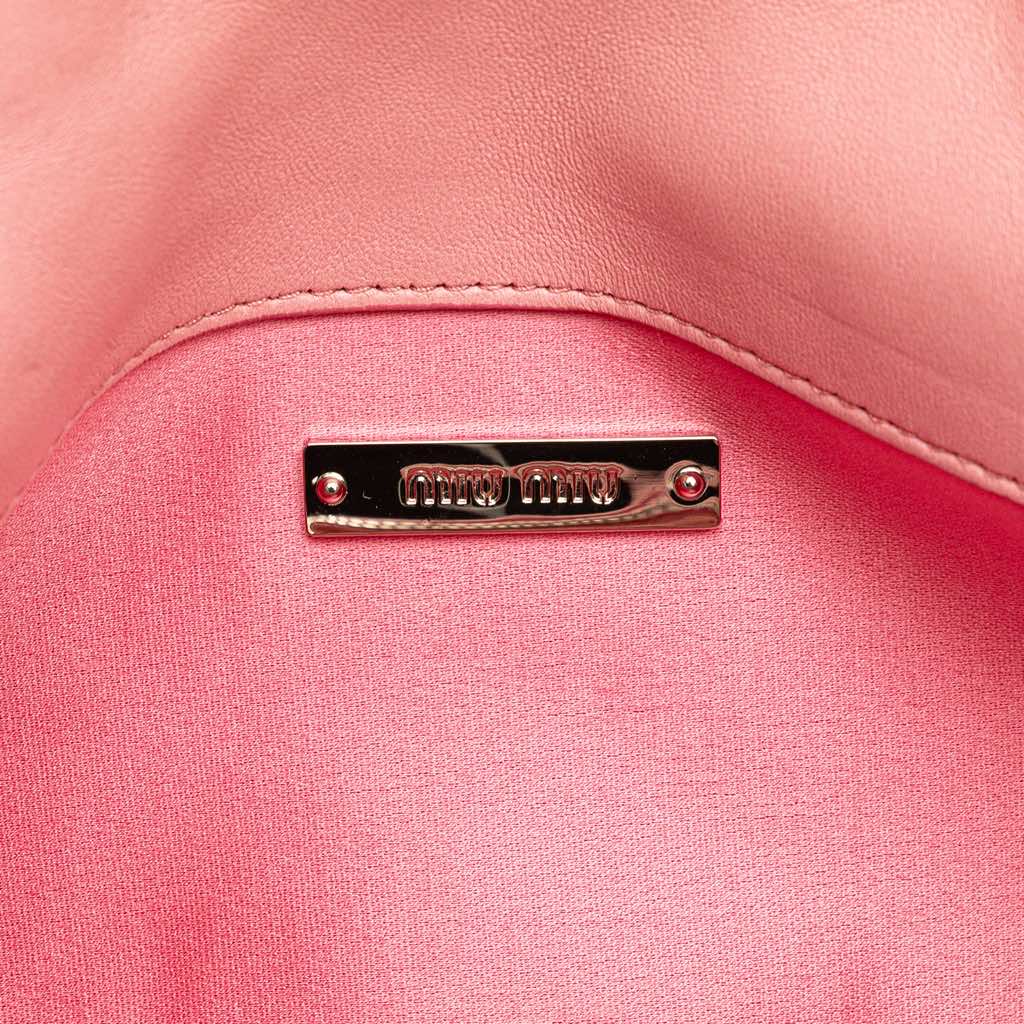Miu Miu Matelasse Nappa Crystal Chain Satchel - Detail 2