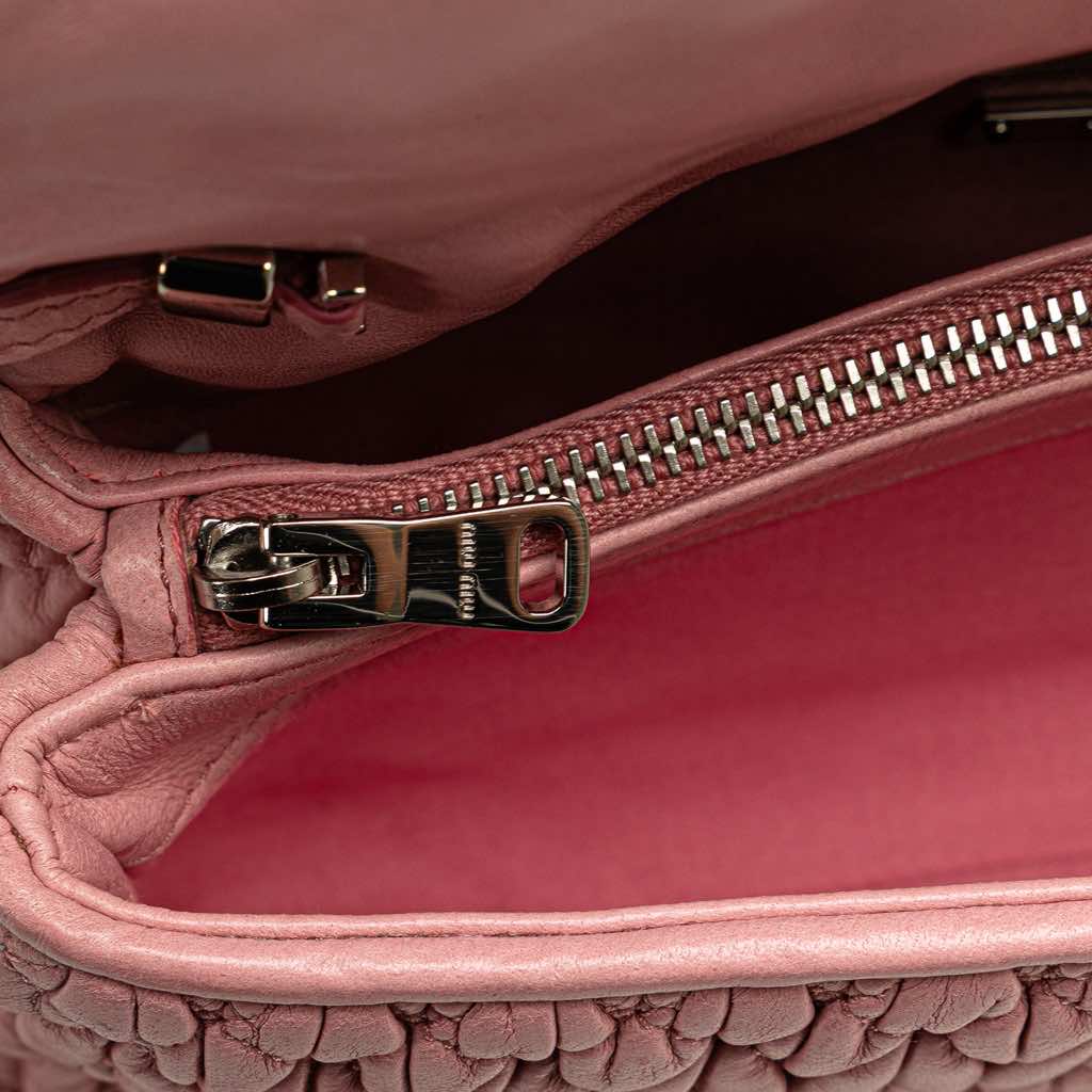 Miu Miu Matelasse Nappa Crystal Chain Satchel - Image 12