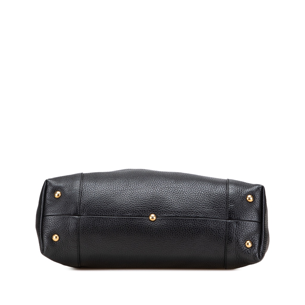 Gucci Medium Pebbled Calfskin Twill Tote - 3