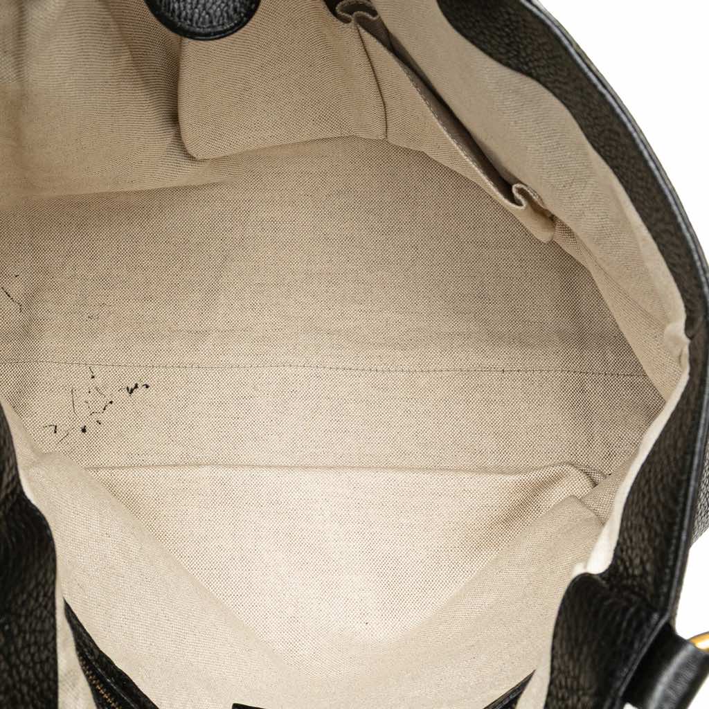 Gucci Medium Pebbled Calfskin Twill Tote - 4