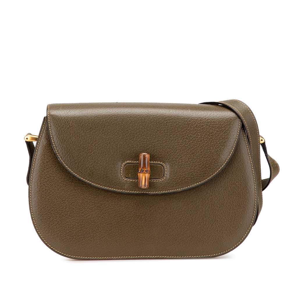 Gucci Leather Bamboo Crossbody