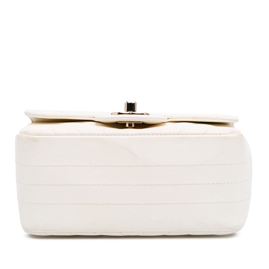 Chanel Mini Square Classic Chevron Lambskin Single Flap - Image 6