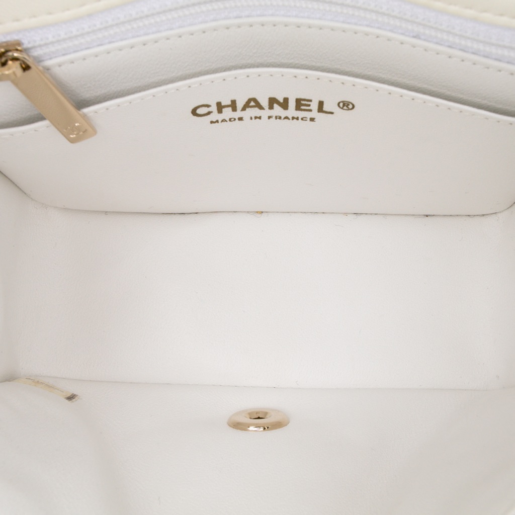 Chanel Mini Square Classic Chevron Lambskin Single Flap - 4