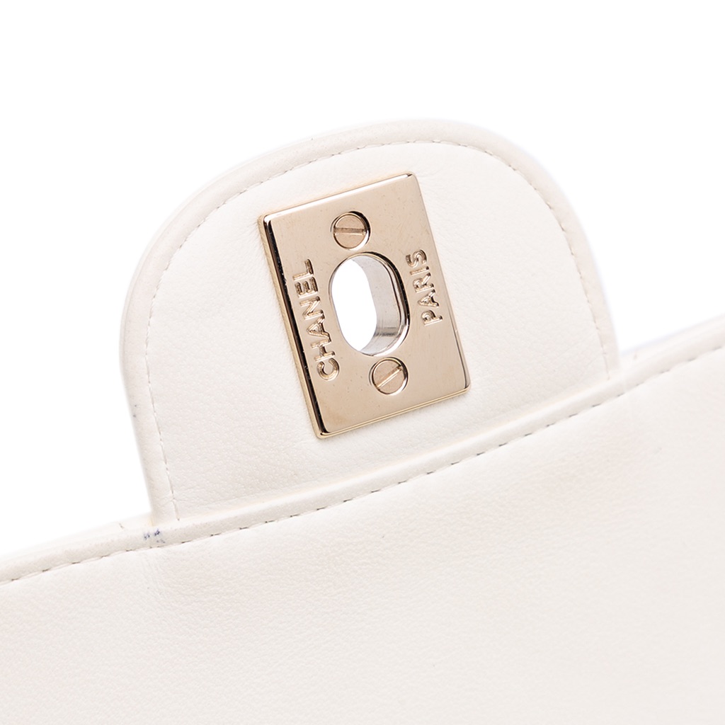 Chanel Mini Square Classic Chevron Lambskin Single Flap - Detail 2