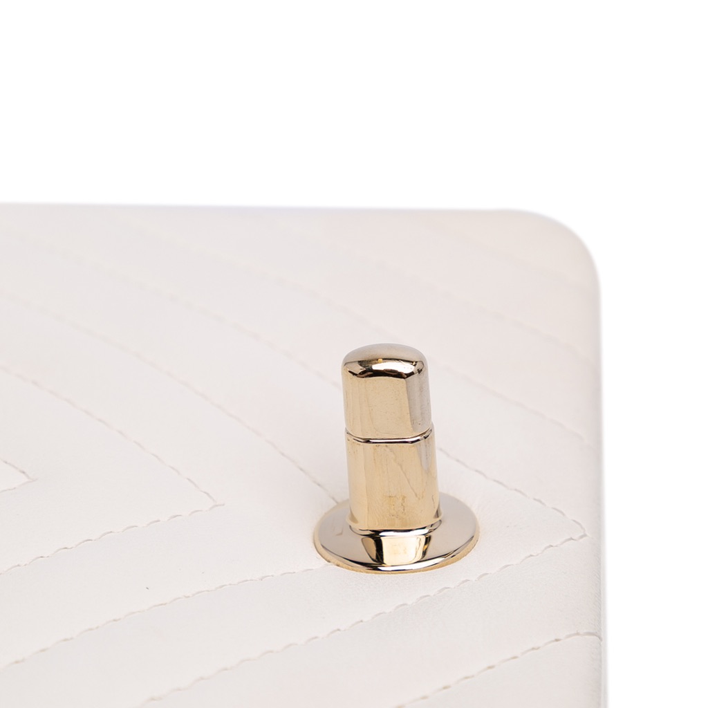 Chanel Mini Square Classic Chevron Lambskin Single Flap - Image 10