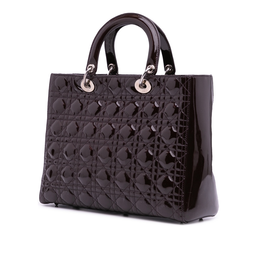 Dior Large Patent Cannage Lady Dior - 2
