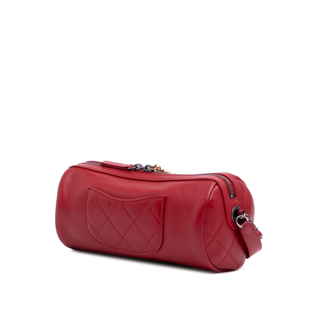 Chanel Calfskin Signature Chain 20s Bowling Bag - Back view