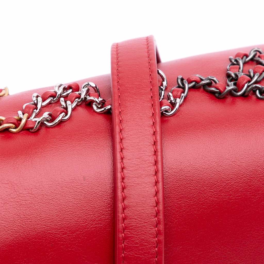 Chanel Calfskin Signature Chain 20s Bowling Bag - Image 11