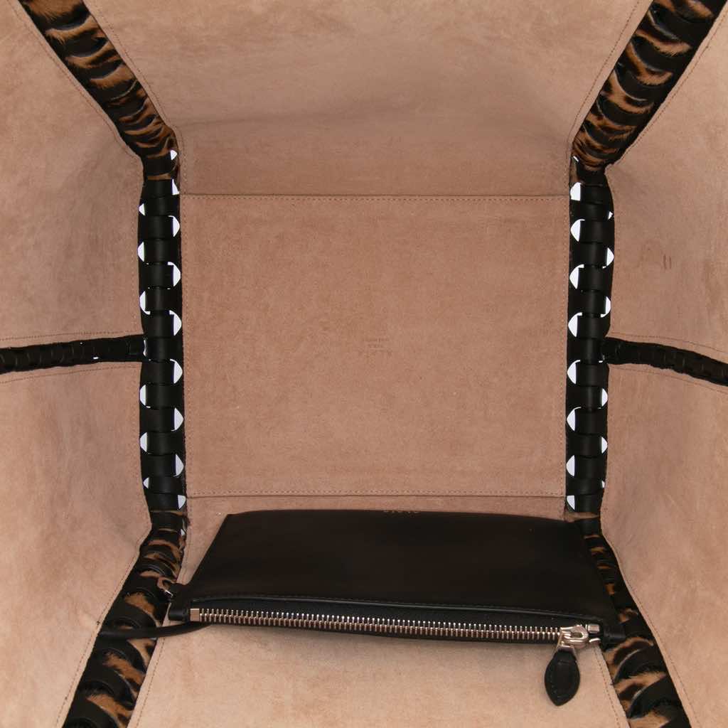 Alaïa Pony Hair and Leather Leopard Printed Le Hinge Tote - 4