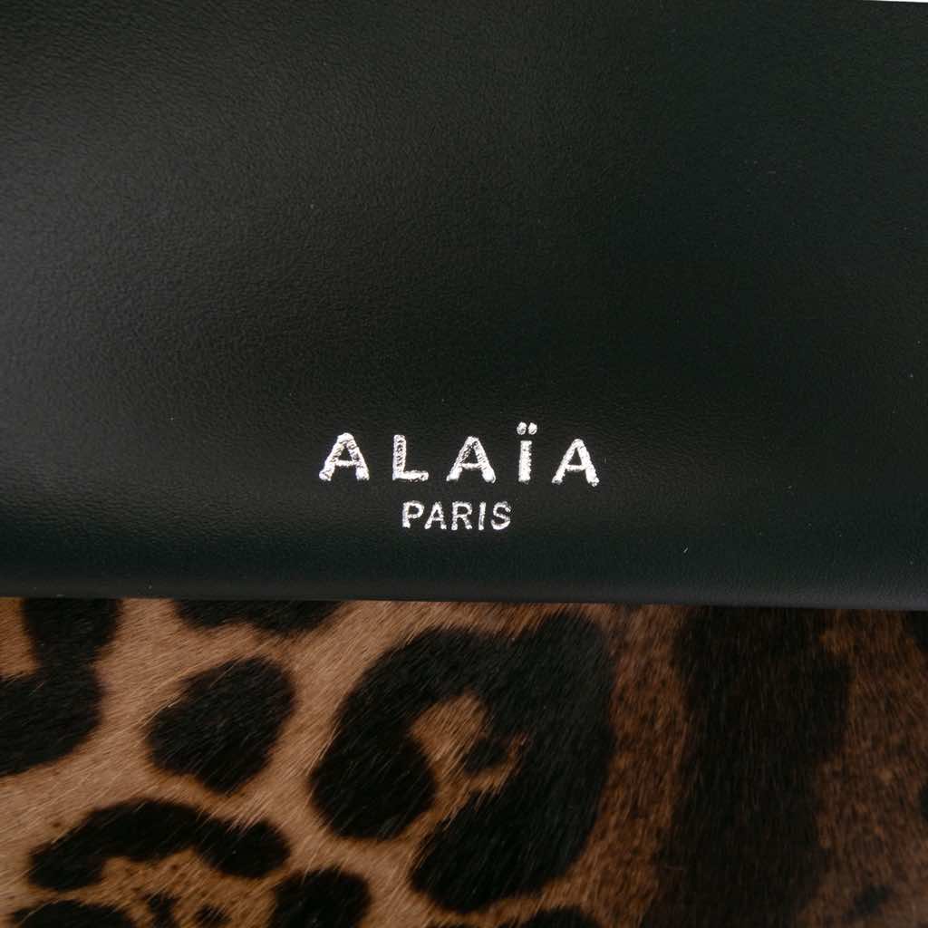 Alaïa Pony Hair and Leather Leopard Printed Le Hinge Tote - Detail 2