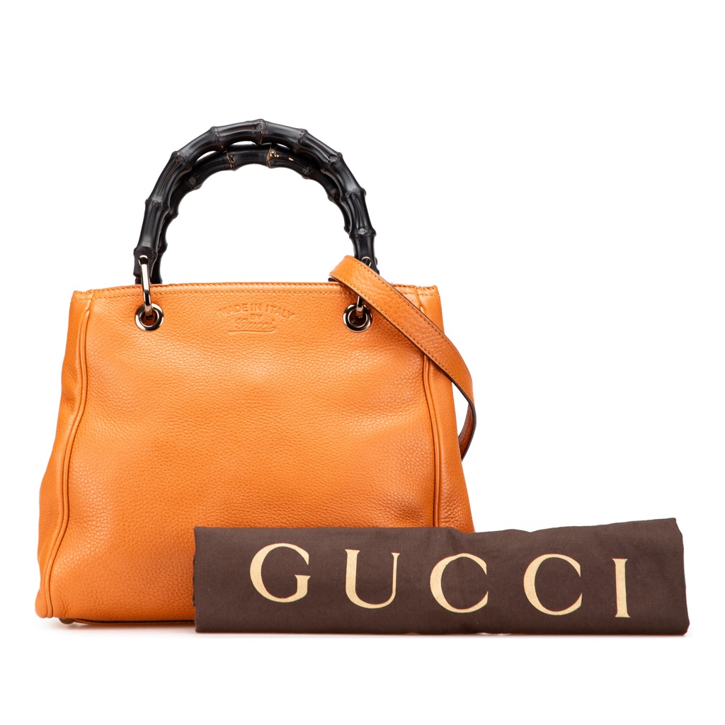Gucci Small Calfskin Bamboo Shopper Satchel - Image 15