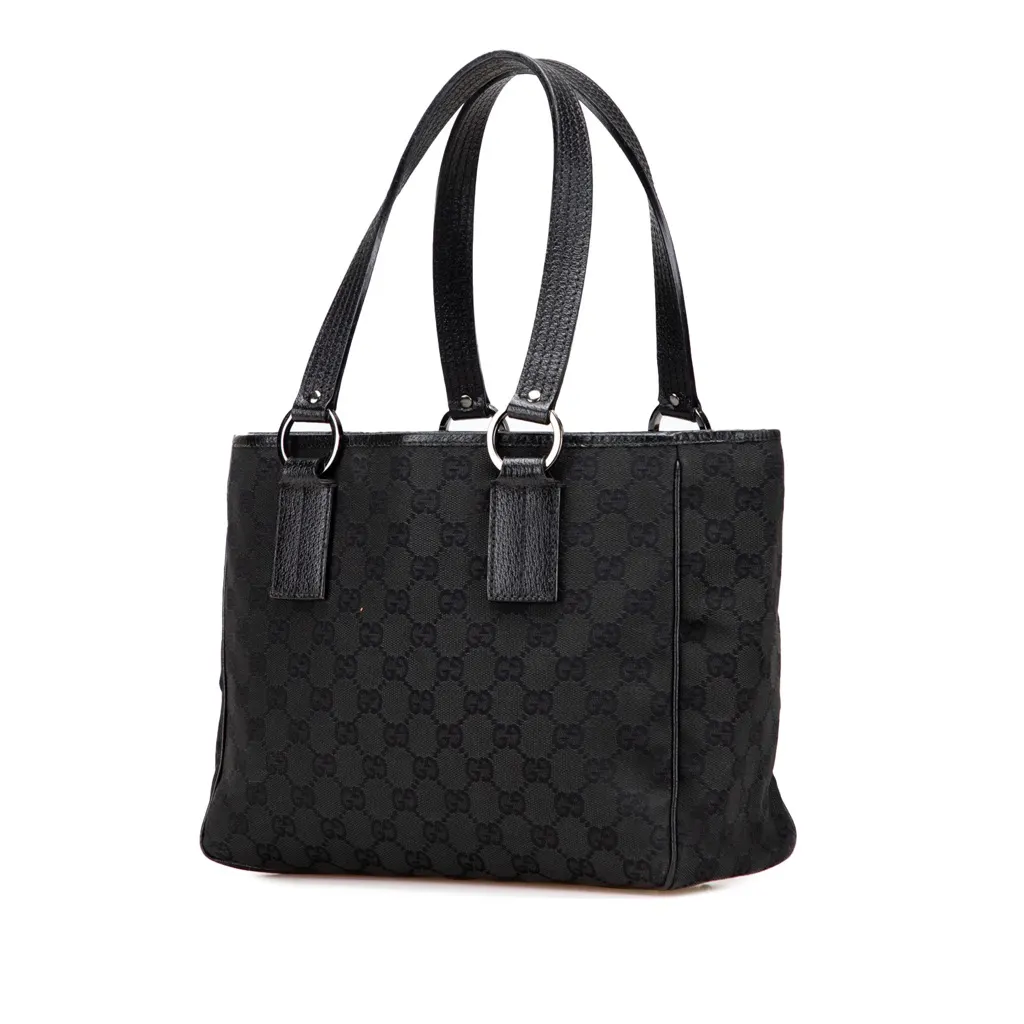 Gucci GG Canvas Tote Black Good - Back View