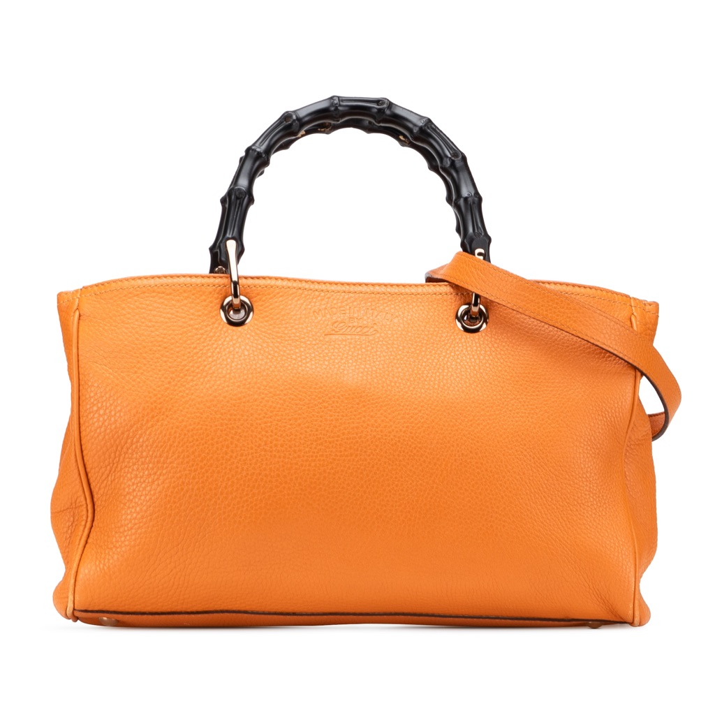 Gucci Medium Calfskin Bamboo Shopper Satchel