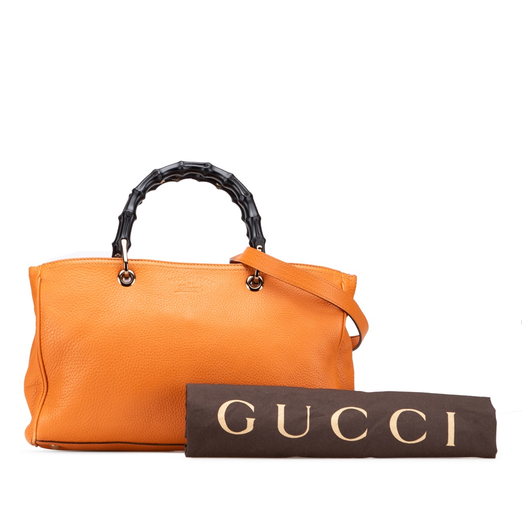 Gucci Medium Calfskin Bamboo Shopper Satchel - Image 17
