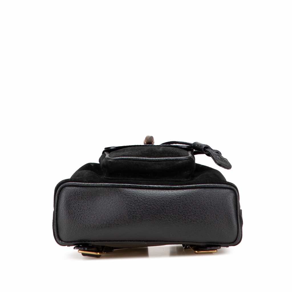 Gucci Suede Bamboo Backpack - Image 6