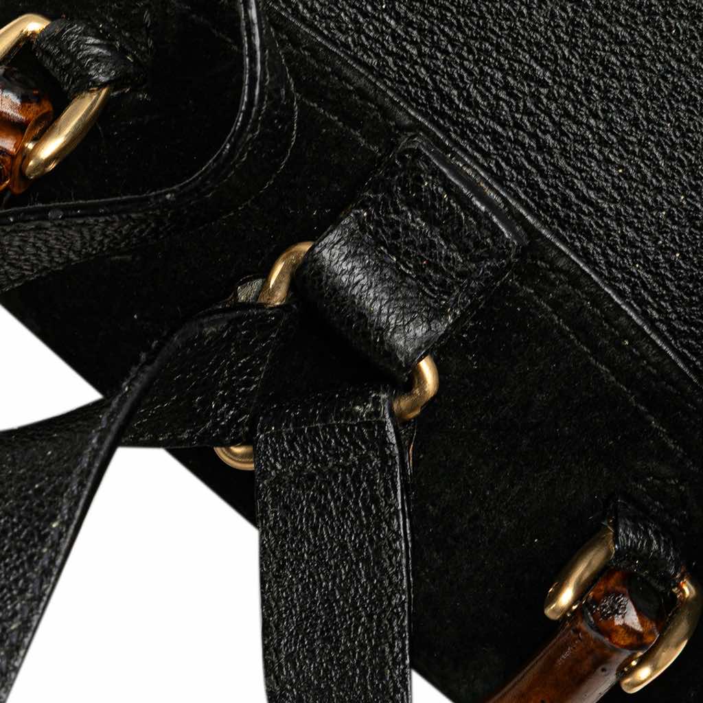 Gucci Suede Bamboo Backpack - Image 11
