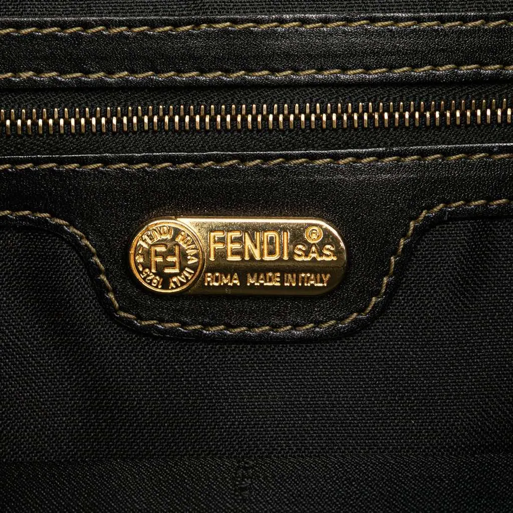 Fendi Pequin Coated Canvas Drawstring Backpack Brown Good - Box View