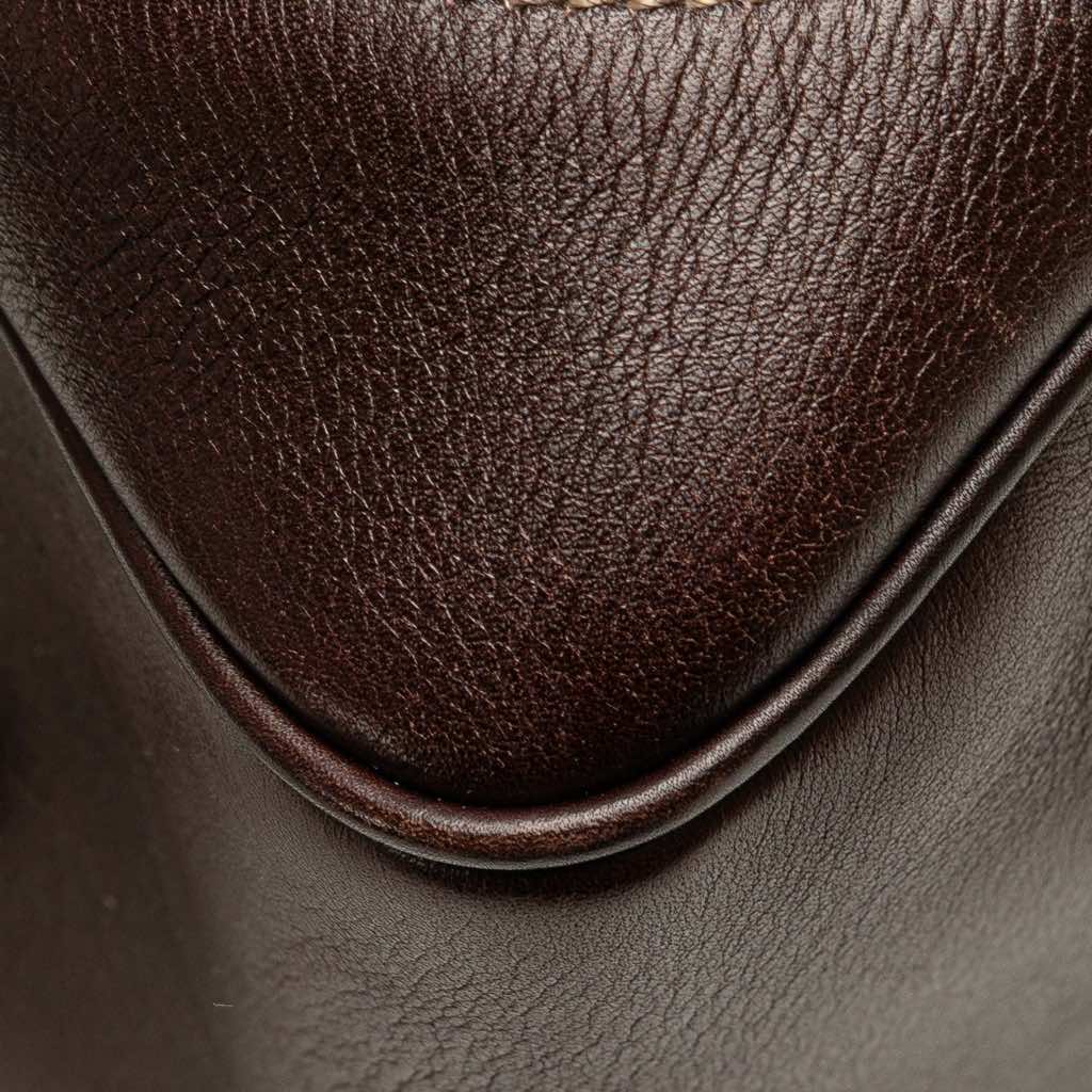 Gucci Printed Canvas Bamboo Horsebit Handbag - Image 12