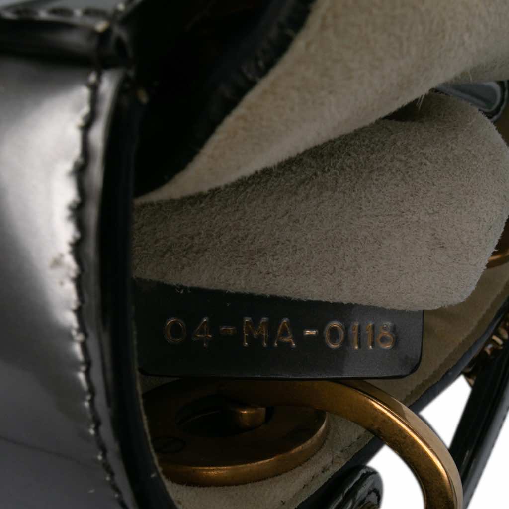 Dior Mini Metallic Glazed Calfskin Lady Dior - Detail 1