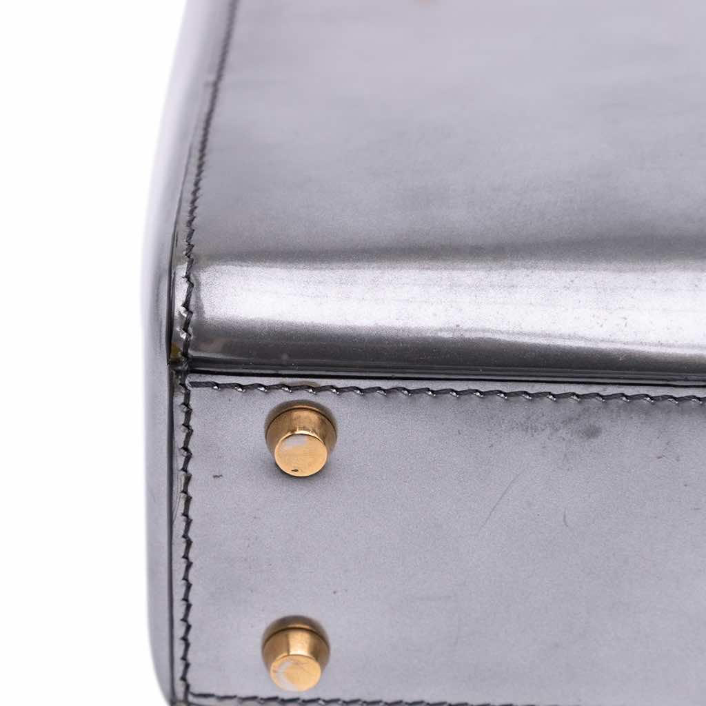 Dior Mini Metallic Glazed Calfskin Lady Dior - Image 10