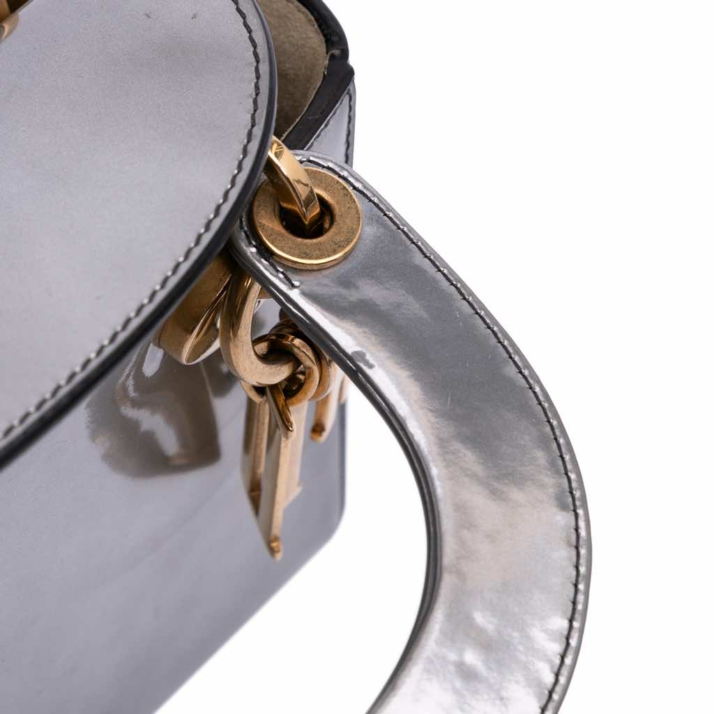 Dior Mini Metallic Glazed Calfskin Lady Dior - Image 12