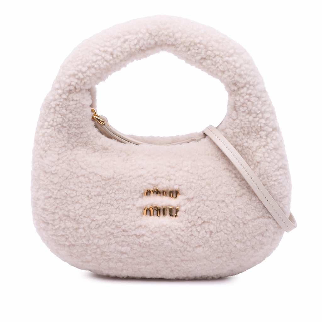 Miu Miu Mini Shearling Wander Satchel