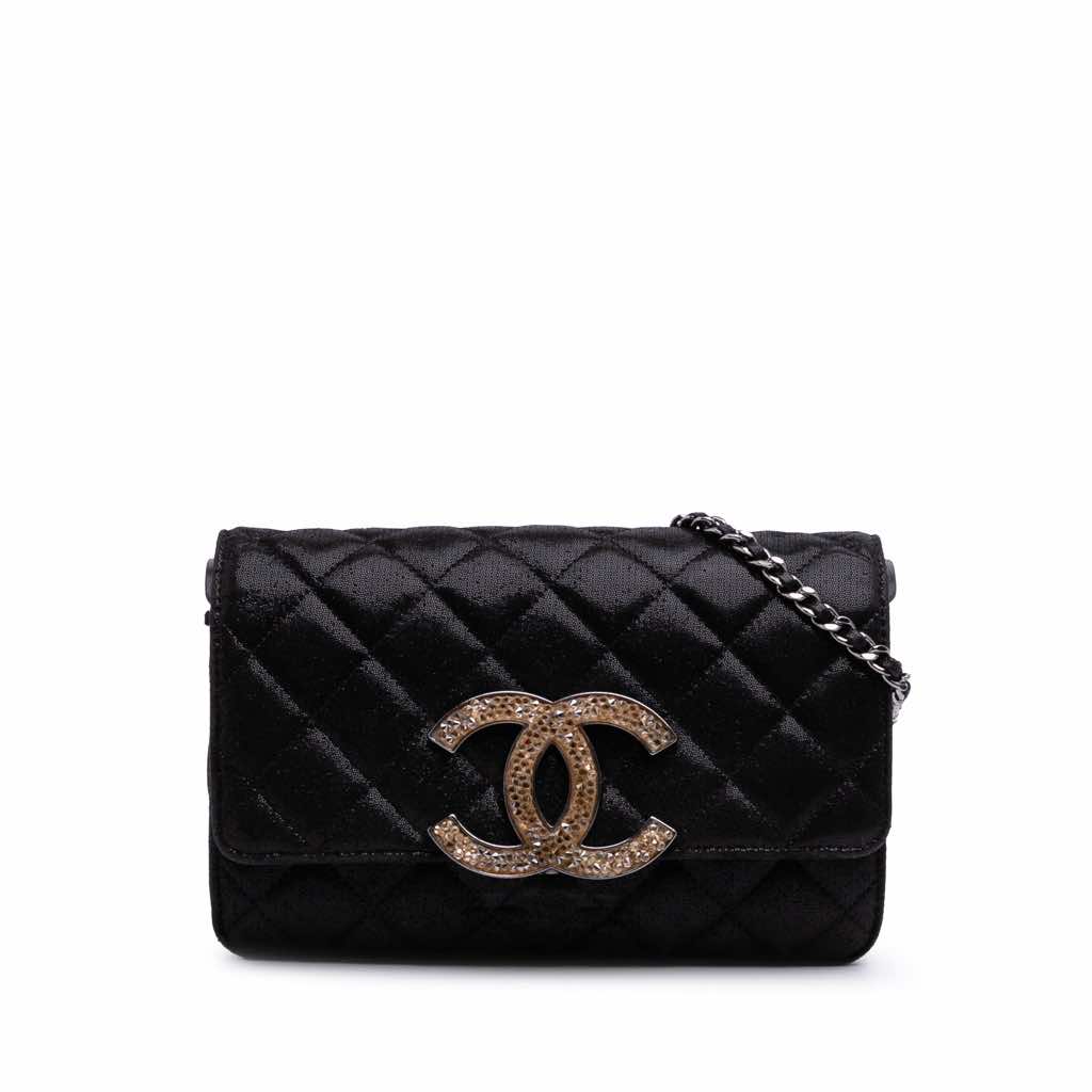 Chanel Sequined Goatskin CC Crystal Wallet On Chain