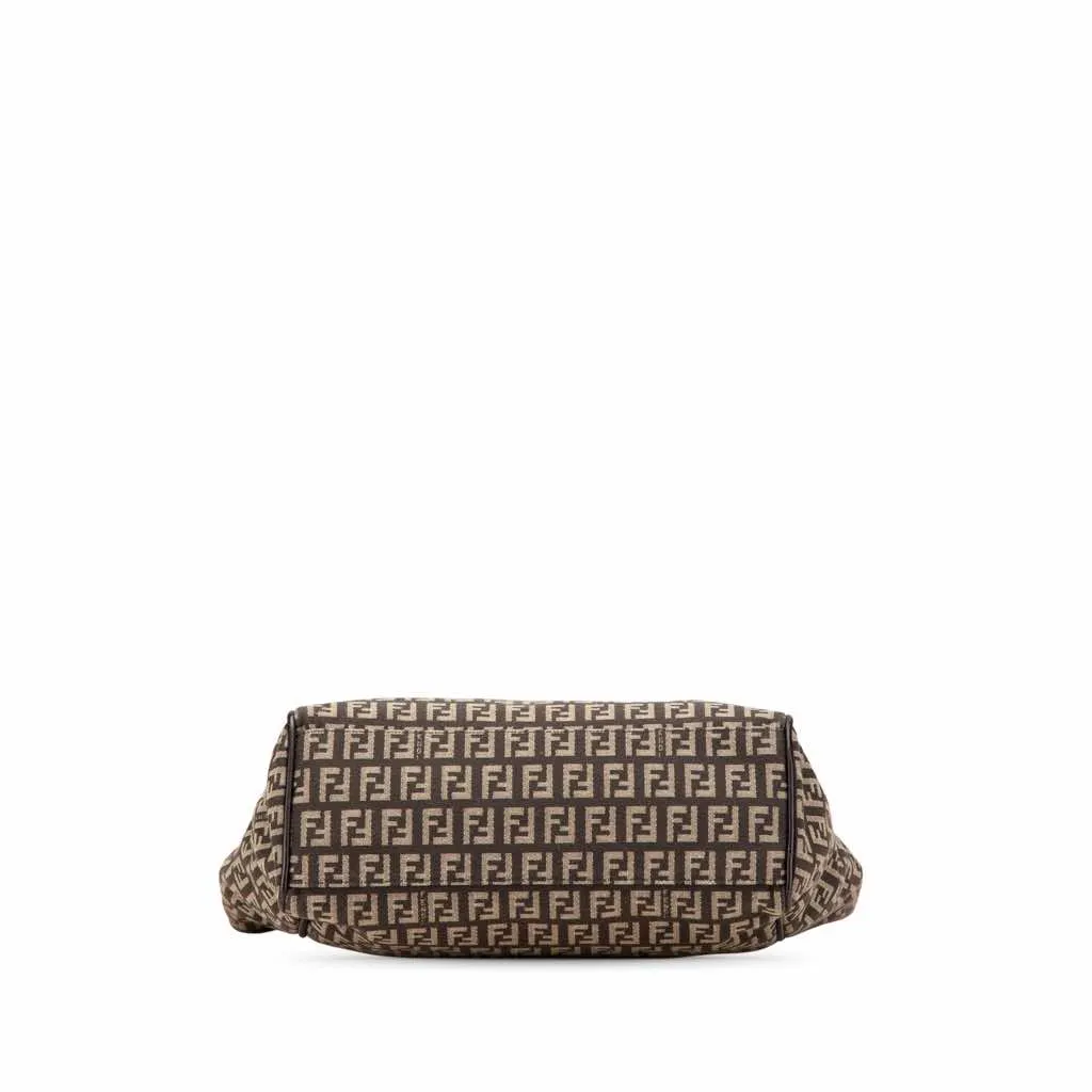Fendi Zucchino Canvas Tote Brown Good - Inside View