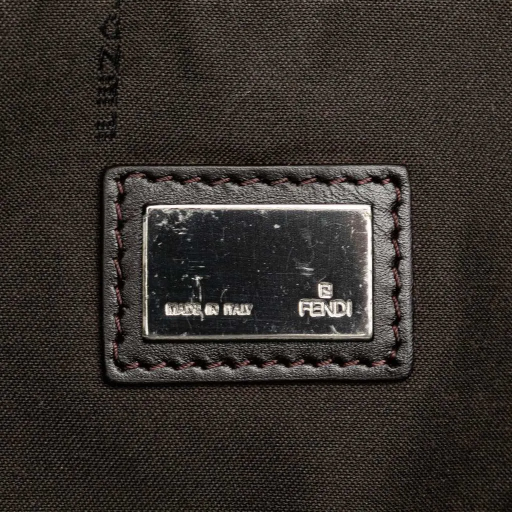 Fendi Zucchino Canvas Tote Brown Good - Box View