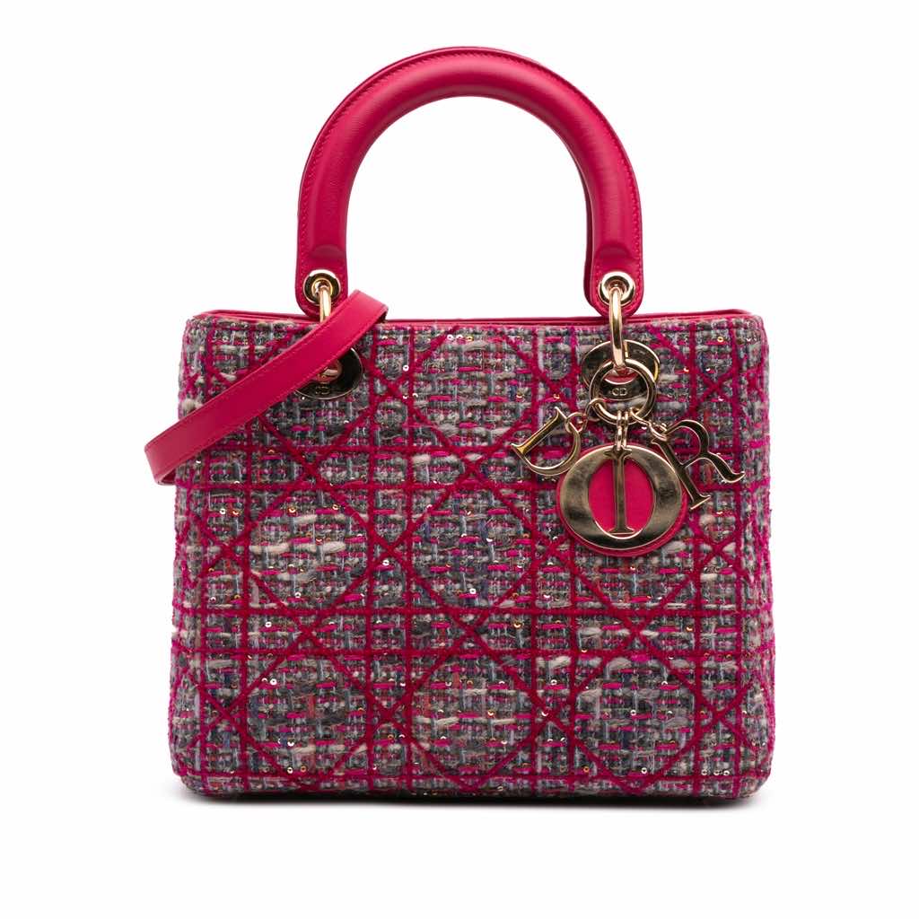 Dior Medium Tweed Macrocannage Lady Dior