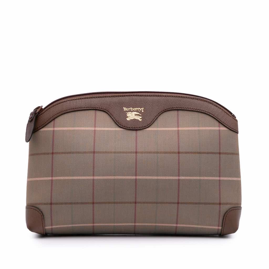 Burberry Vintage Check Canvas Clutch