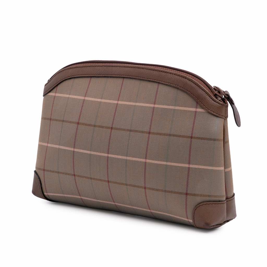 Burberry Vintage Check Canvas Clutch - Back view