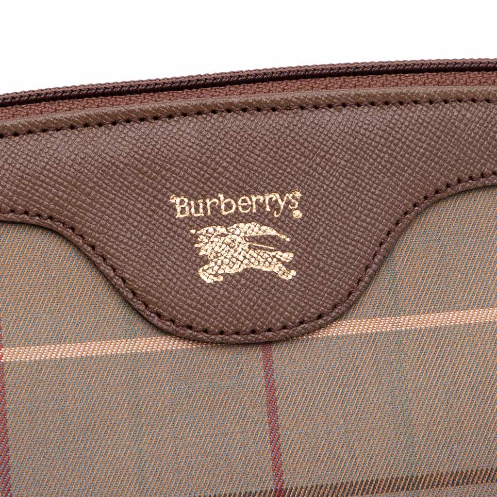 Burberry Vintage Check Canvas Clutch - Side view