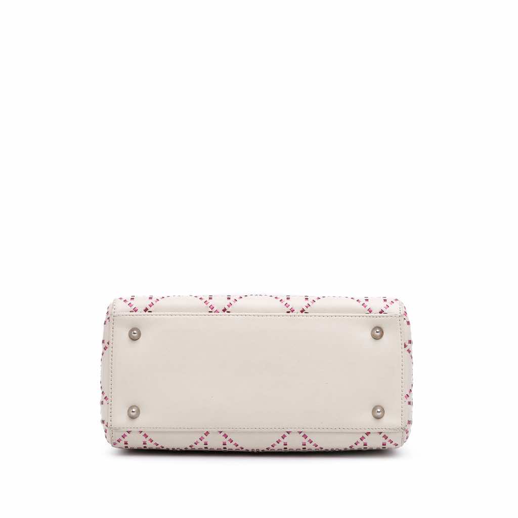 Dior Medium Lambskin Cannage Stitched Lady Dior - 3