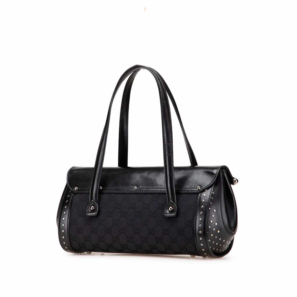 Gucci GG Canvas Bamboo Bullet Shoulder Bag - 2