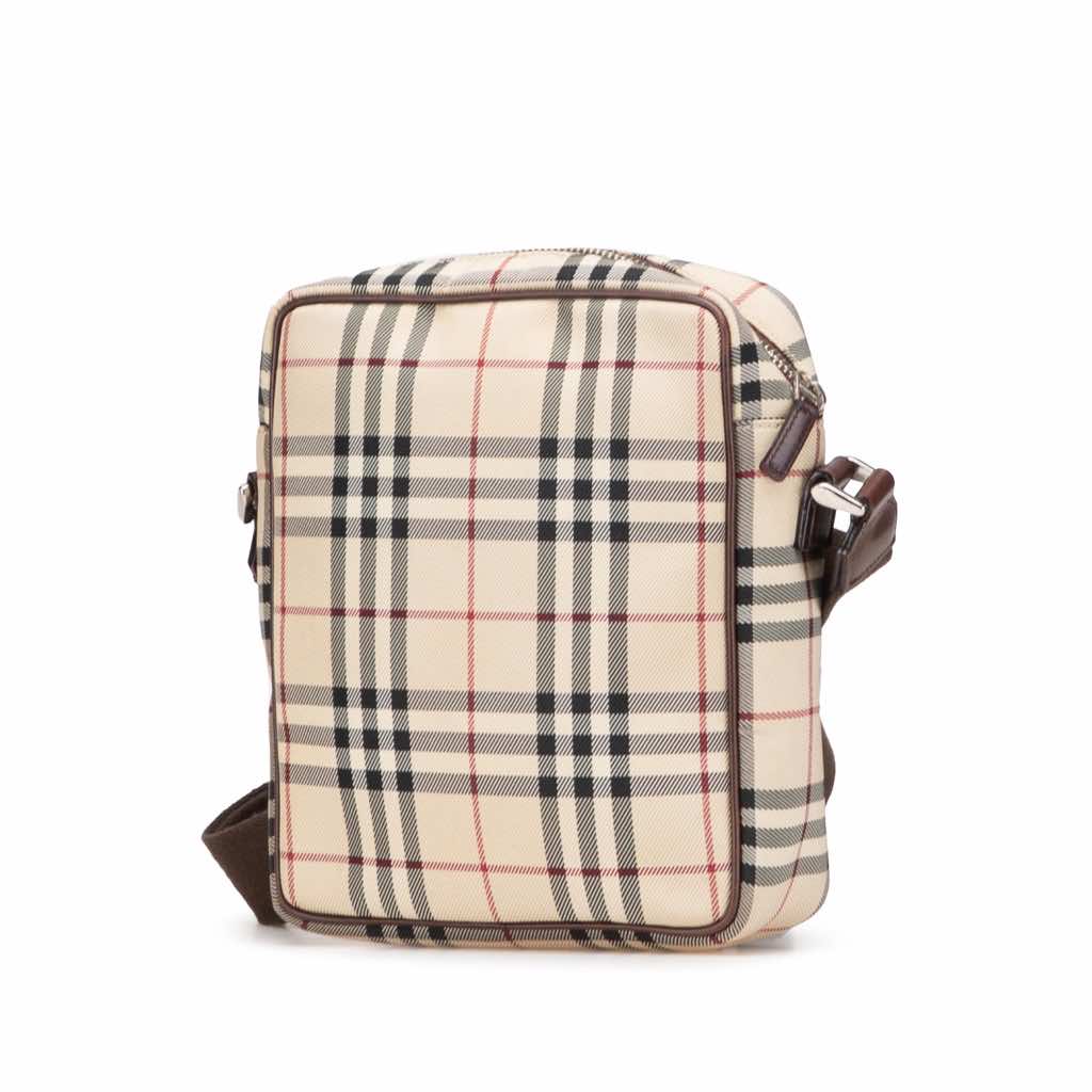 Burberry House Check Canvas Crossbody - Back view