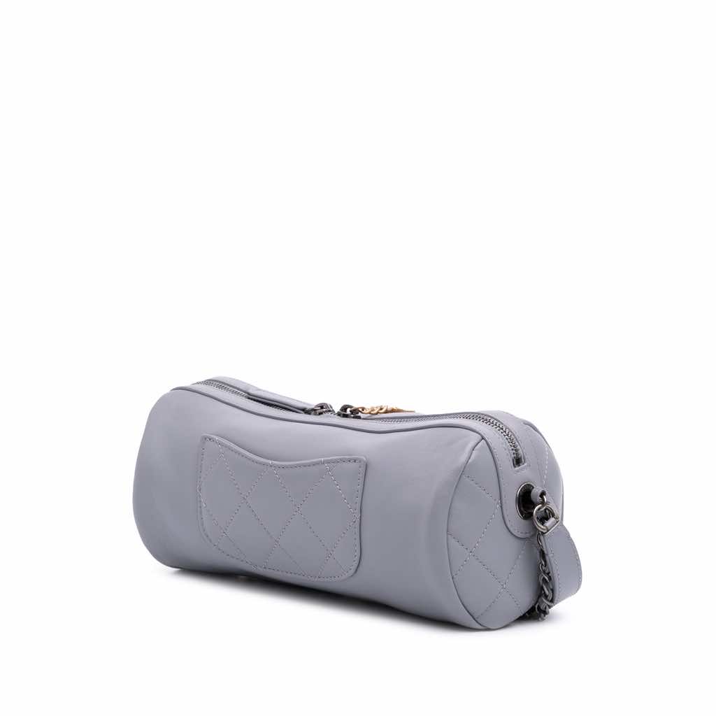 Chanel Calfskin Signature Chain 20s Bowling Bag - Back view