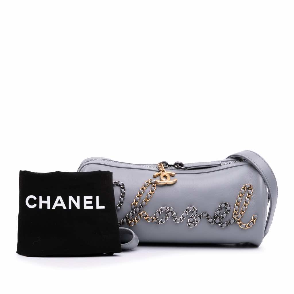 Chanel Calfskin Signature Chain 20s Bowling Bag - Image 14