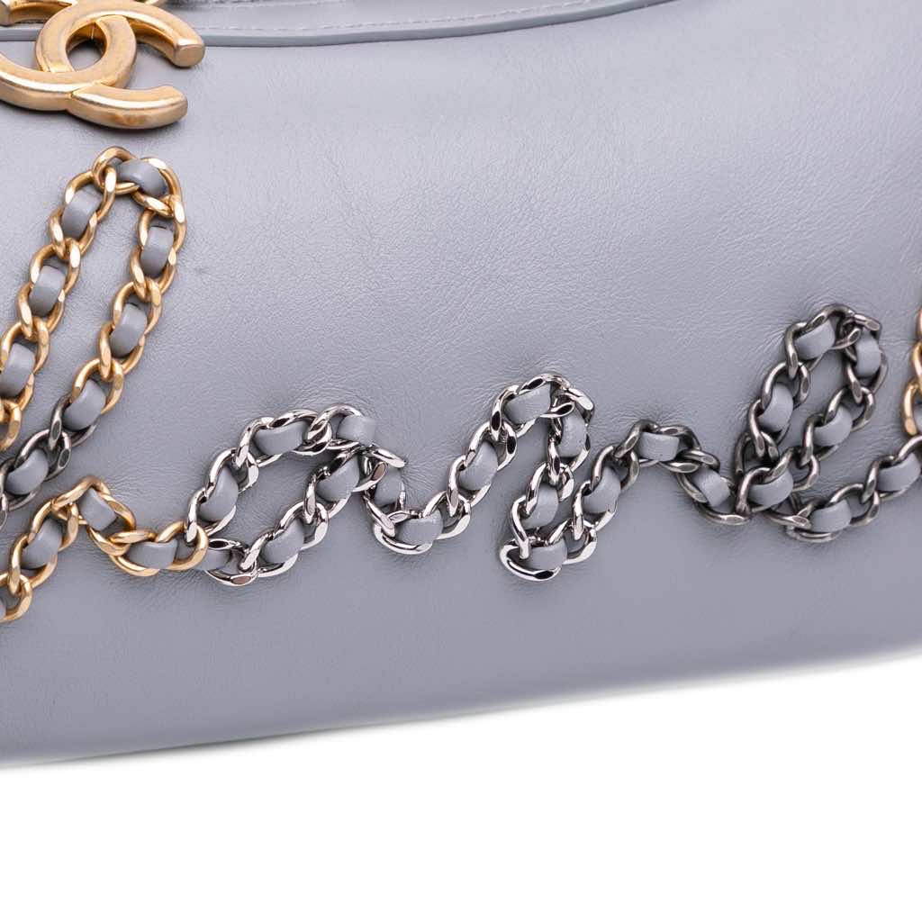 Chanel Calfskin Signature Chain 20s Bowling Bag - Image 10