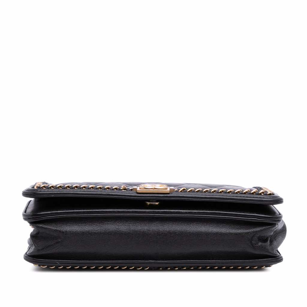 Chanel Quilted Calfskin Chain Around Boy Wallet On Chain - 3