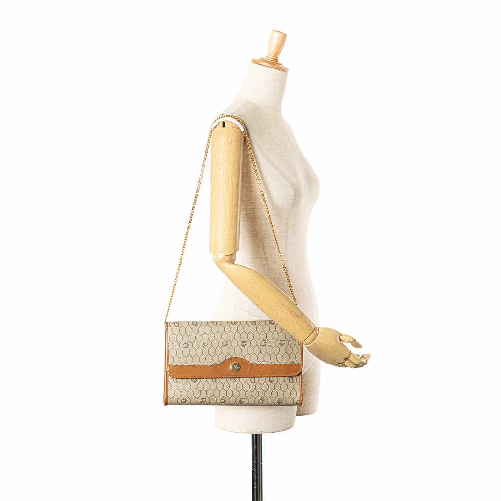 Dior Honeycomb Coated Canvas Chain Shoulder Bag - Image 13