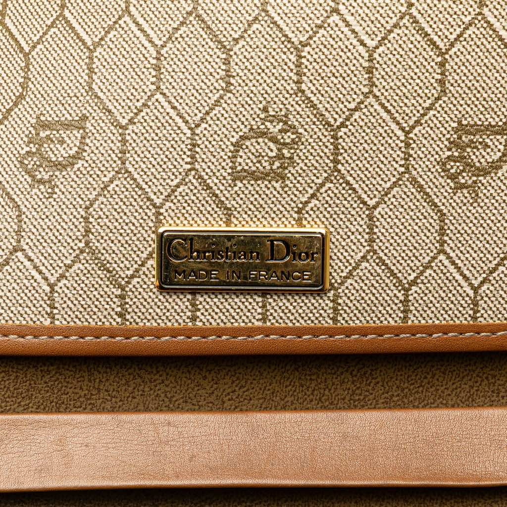 Dior Honeycomb Coated Canvas Chain Shoulder Bag - Side view