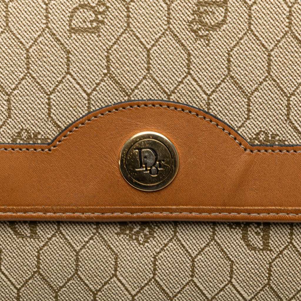 Dior Honeycomb Coated Canvas Chain Shoulder Bag - Detail 1