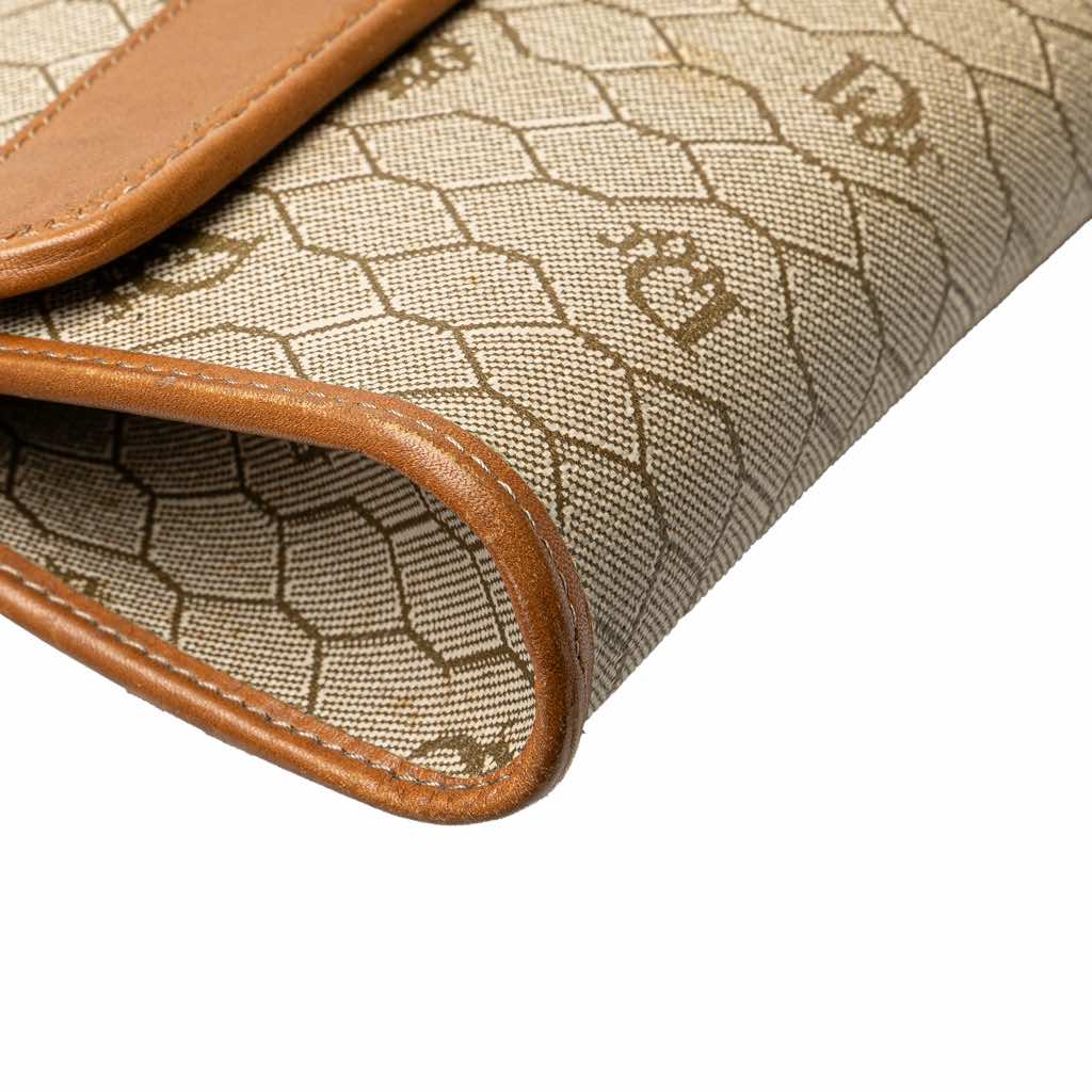 Dior Honeycomb Coated Canvas Chain Shoulder Bag - Image 11