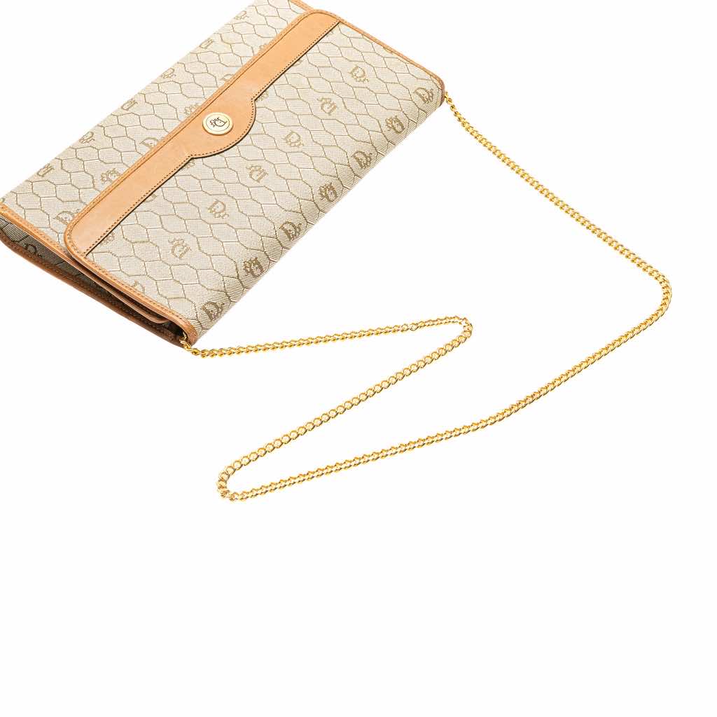 Dior Honeycomb Coated Canvas Chain Shoulder Bag - Image 12