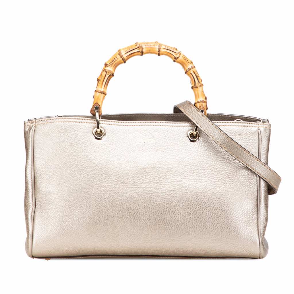 Gucci Medium Calfskin Bamboo Shopper Satchel