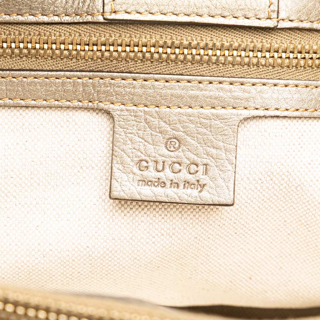 Gucci Medium Calfskin Bamboo Shopper Satchel - Detail 2
