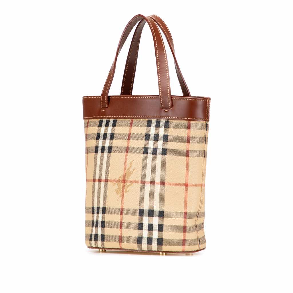 Burberry Haymarket Check Coated Canvas Bucket Bag - 2